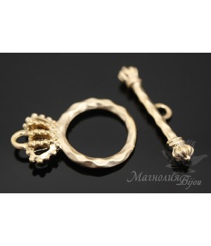 Тогл "Корона", позолота 14 карат Тогл "Корона", позолота 14 карат