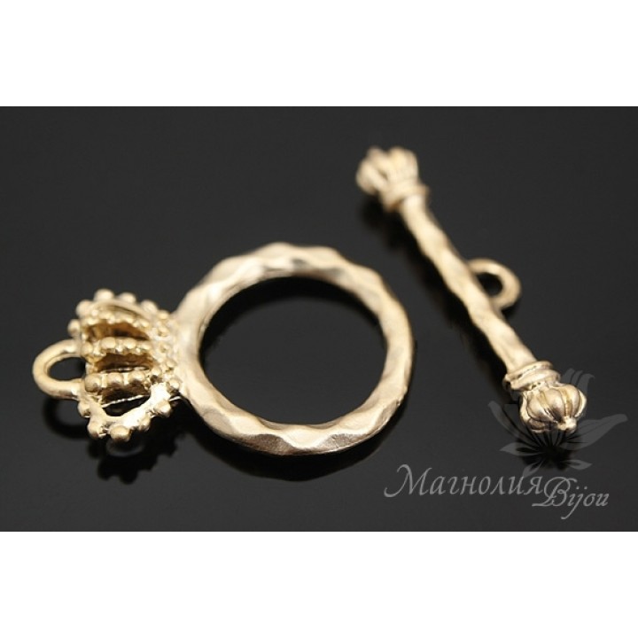 Тогл "Корона", позолота 14 карат