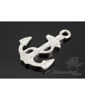 ПОДВЕСКА "Якорь", родиевое покрытие