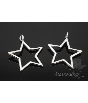 Пподвеска "Звёздочка", родиевое покрытие