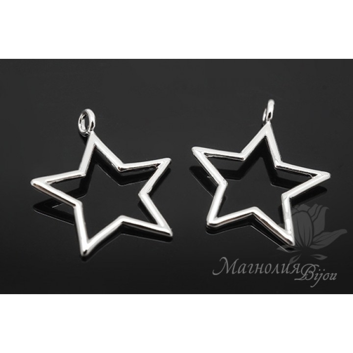 Пподвеска "Звёздочка", родиевое покрытие