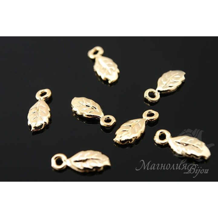 ПОДВЕСКА "Baby Leaf", позолота 14 карат