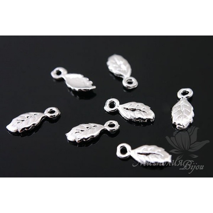 ПОДВЕСКА "Baby Leaf", родиевое покрытие