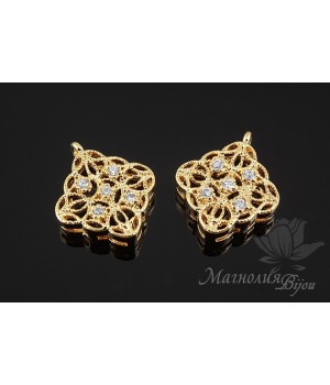 ПОДВЕСКА (коннектор) "Лейла", позолота 14 карат