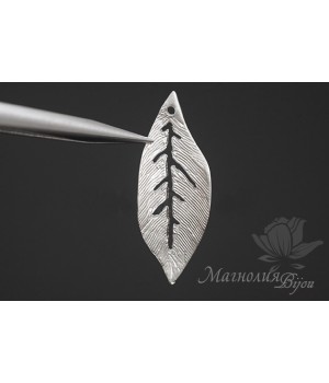 ПОДВЕСКА "Lemon Leaf", родиевое покрытие