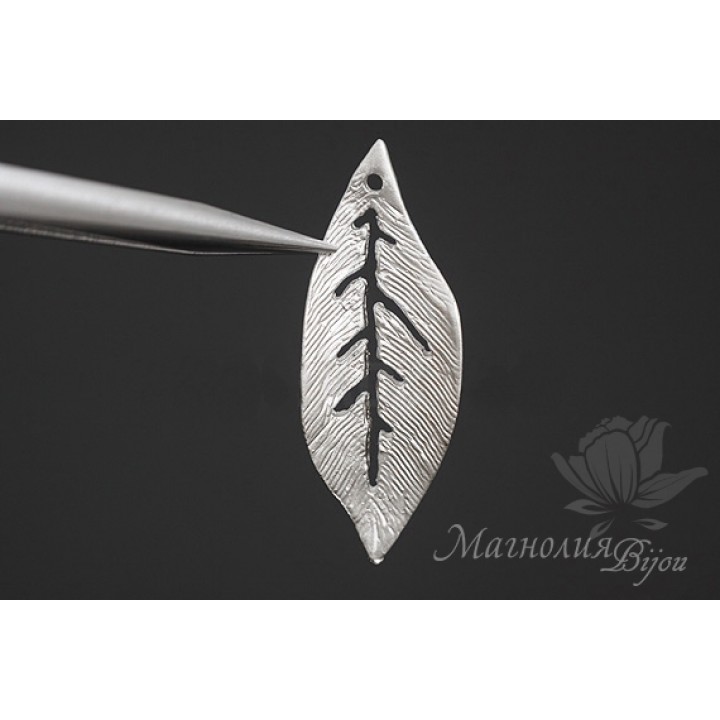 ПОДВЕСКА "Lemon Leaf", родиевое покрытие