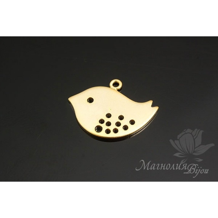 ПОДВЕСКА "Птичка", позолота 14 карат