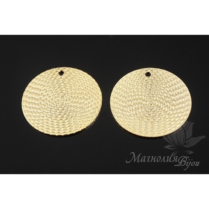 ПОДВЕСКА-медальон "Золото Инков" 15мм, позолота 14 карат