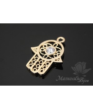 ПОДВЕСКА "Хамса", позолота 14 карат