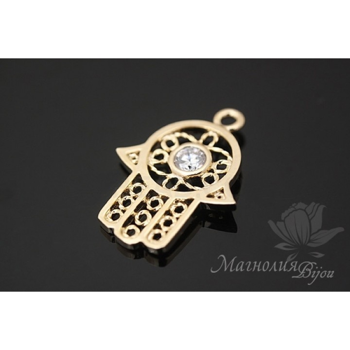 ПОДВЕСКА "Хамса", позолота 14 карат