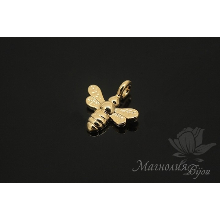 ПОДВЕСКА "Пчёлка маленькая", позолота 14 карат
