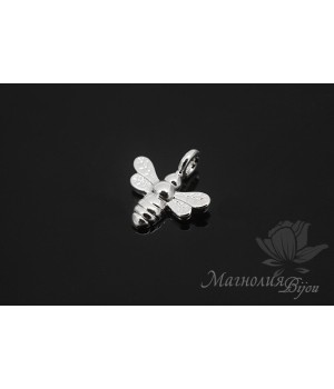ПОДВЕСКА "Пчёлка маленькая", родиевое покрытие