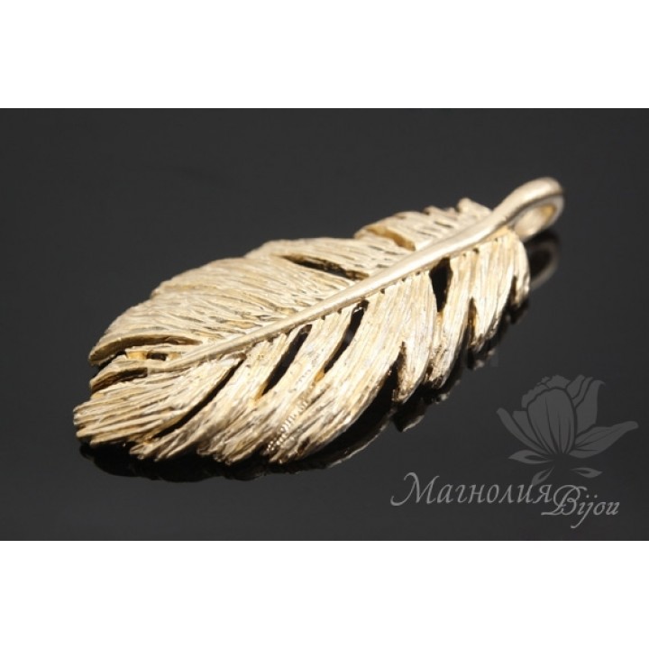 ПОДВЕСКА "Перо", позолота 14 карат