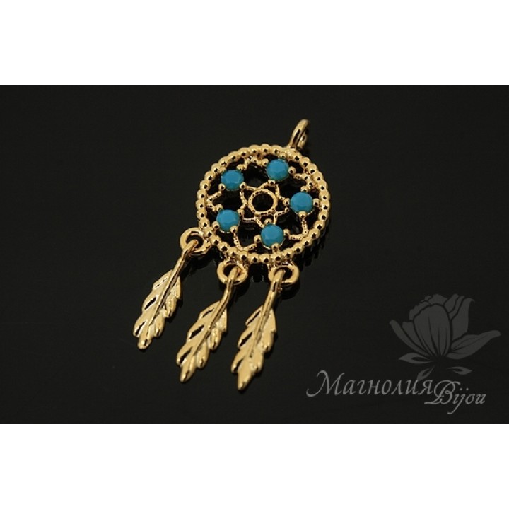 ПОДВЕСКА "Ловец снов", позолота 14 карат