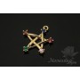 ПОДВЕСКА "Звезда ассиметричная" инкрустация фианитами, позолота 14 карат