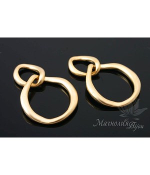 Подвеска "2 звена", позолота 14 карат