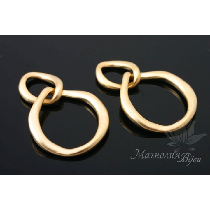 Подвеска "2 звена", позолота 14 карат