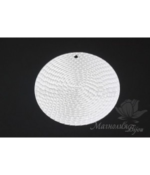 ПОДВЕСКА-медальон "Золото Инков" 30мм, родиевое покрытие