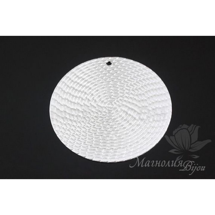 ПОДВЕСКА-медальон "Золото Инков" 30мм, родиевое покрытие