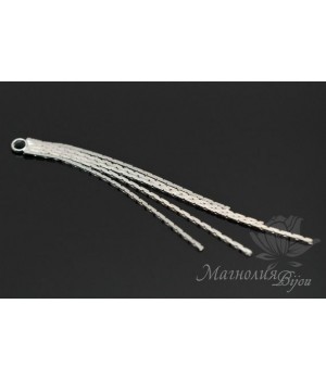 ПОДВЕСКА-КИСТОЧКА "Эгоист", родиевое покрытие