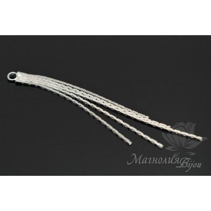 ПОДВЕСКА-КИСТОЧКА "Эгоист", родиевое покрытие