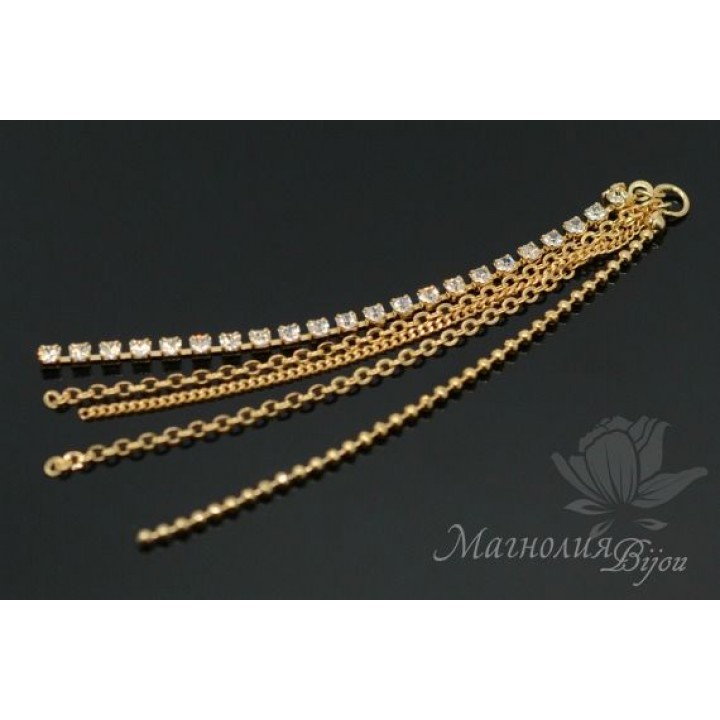 ПОДВЕСКА-КИСТОЧКА "Млечный путь", позолота 16 карат