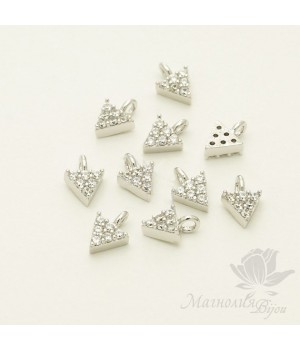 ПОДВЕСКА "Треугольничек", родиевое покрытие