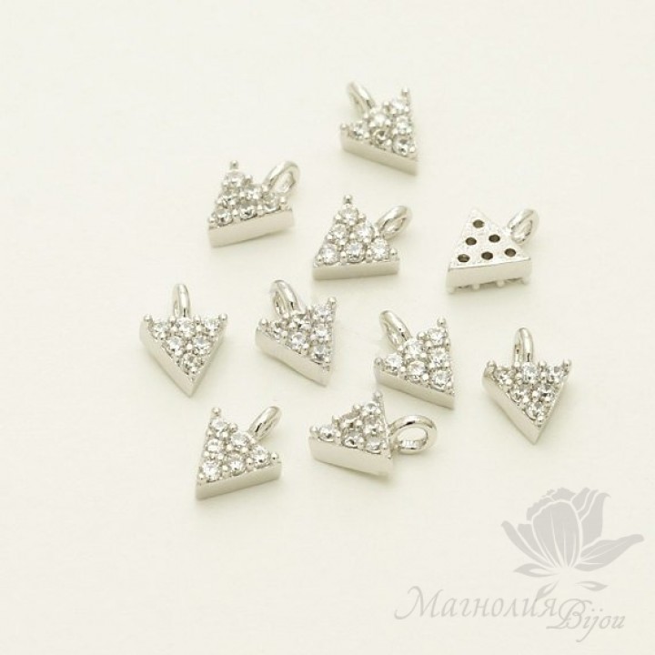 ПОДВЕСКА "Треугольничек", родиевое покрытие