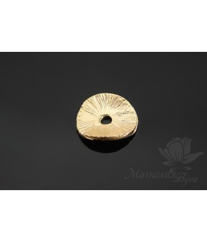 Бусина "Диско 10мм", позолота 14 карат