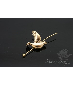 БУСИНА "Голубка", позолота БУСИНА "Голубка", позолота