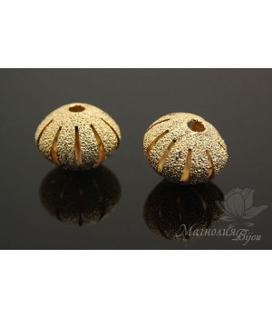 БУСИНА "Тыковка", позолота 14 карат БУСИНА "Тыковка", позолота 14 карат