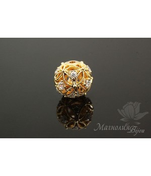 БУСИНА "Фиона", позолота 14 карат БУСИНА "Фиона", позолота 14 карат
