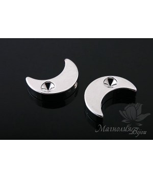 БУСИНА "Moon" родиевое покрытие