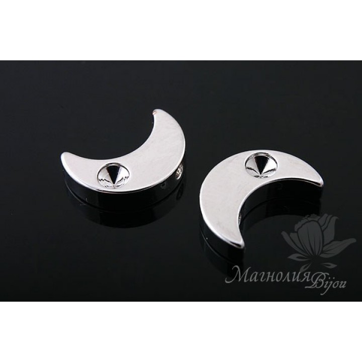 БУСИНА "Moon" родиевое покрытие