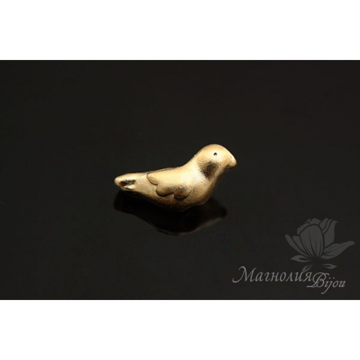 БУСИНА "Воробышек" позолота