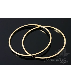 Бусина "Кольцо тонкое 30мм", позолота 16 карат