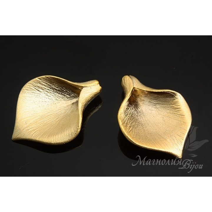 БУСИНА(подвеска) "Калла малая", позолота 14 карат