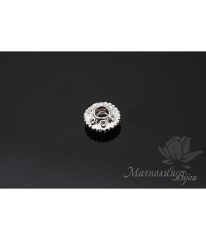 БУСИНА "Юла", родиевое покрытие