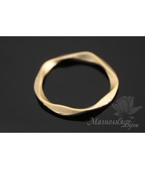 БУСИНА "Кольцо шестигранное", позолота 14 карат