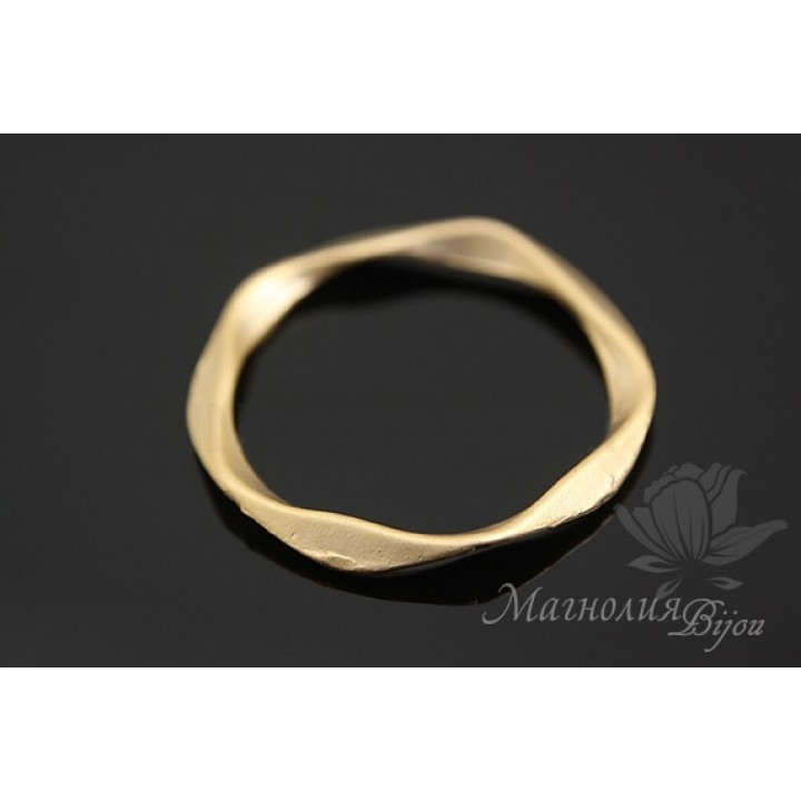 БУСИНА "Кольцо шестигранное", позолота 14 карат