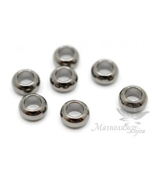 БУСИНА "Бублик" 7мм(спейсер), чернение