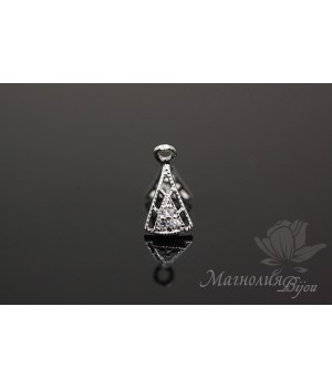 БЕЙЛ зажимный "Трио", родиевое покрытие