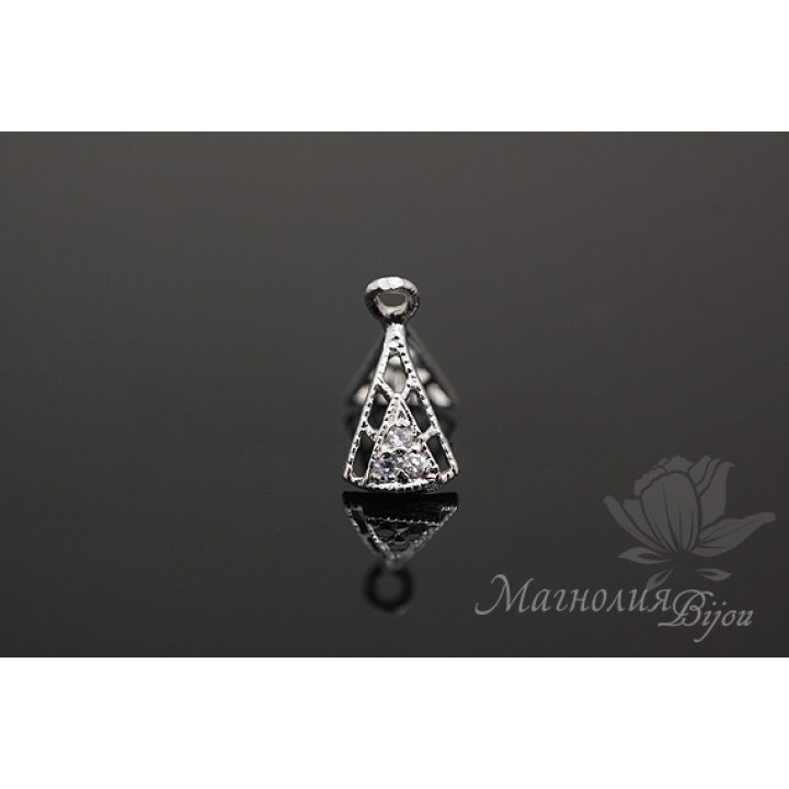 БЕЙЛ зажимный "Трио", родиевое покрытие