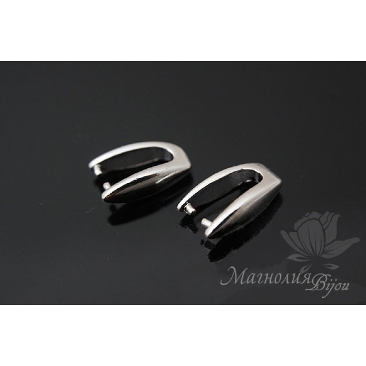 Бейл зажимный "Глянец", родиевое покрытие