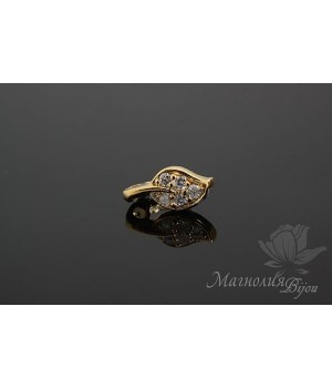 БЕЙЛ зажимный "Листик", позолота 14 карат