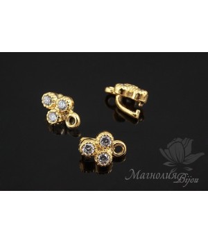 Бейл зажимный "Lucky", позолота 14 карат Бейл зажимный "Lucky", позолота 14 карат