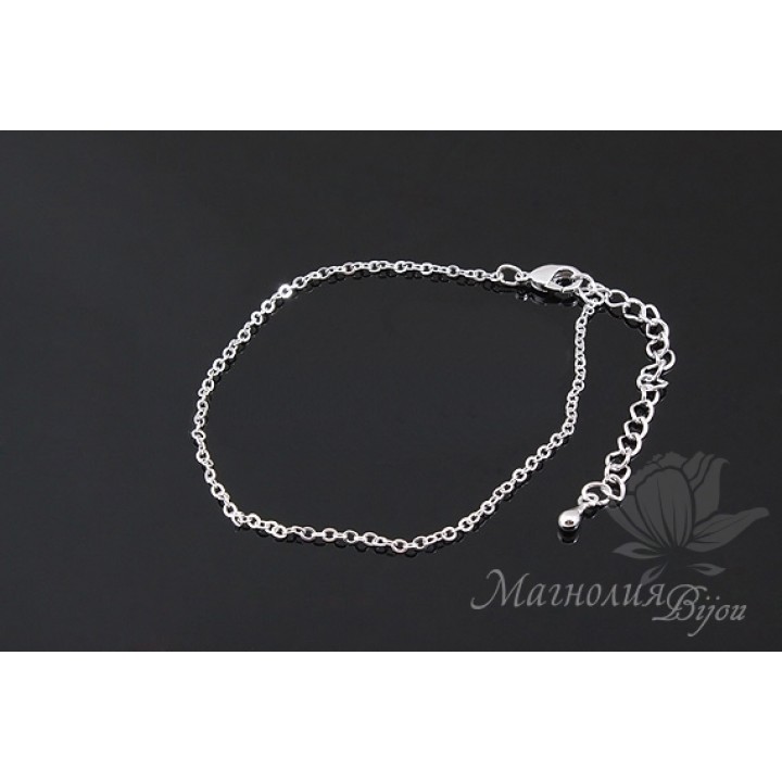 ОСНОВА-ЦЕПОЧКА для браслета, родиевое покрытие