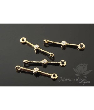 Коннектор "Поло", позолота 14 карат