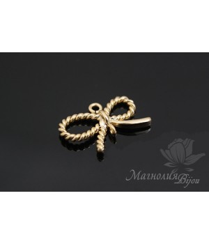 КОННЕКТОР "Бантик", позолота 14 карат