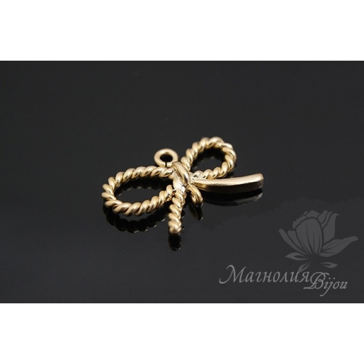 КОННЕКТОР "Бантик", позолота 14 карат